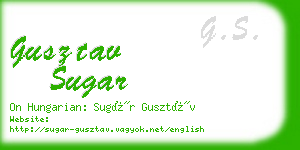 gusztav sugar business card